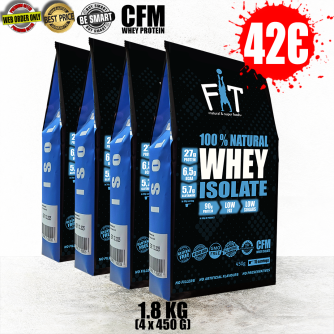  100% NATURAL WHEY ISOLATE 4 x 450g