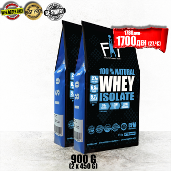 100% NATURAL WHEY ISOLATE 2 x 450g